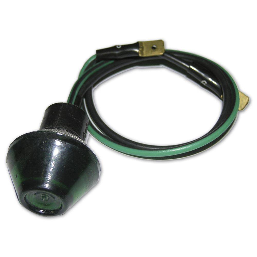 Large dash light without bulb – green