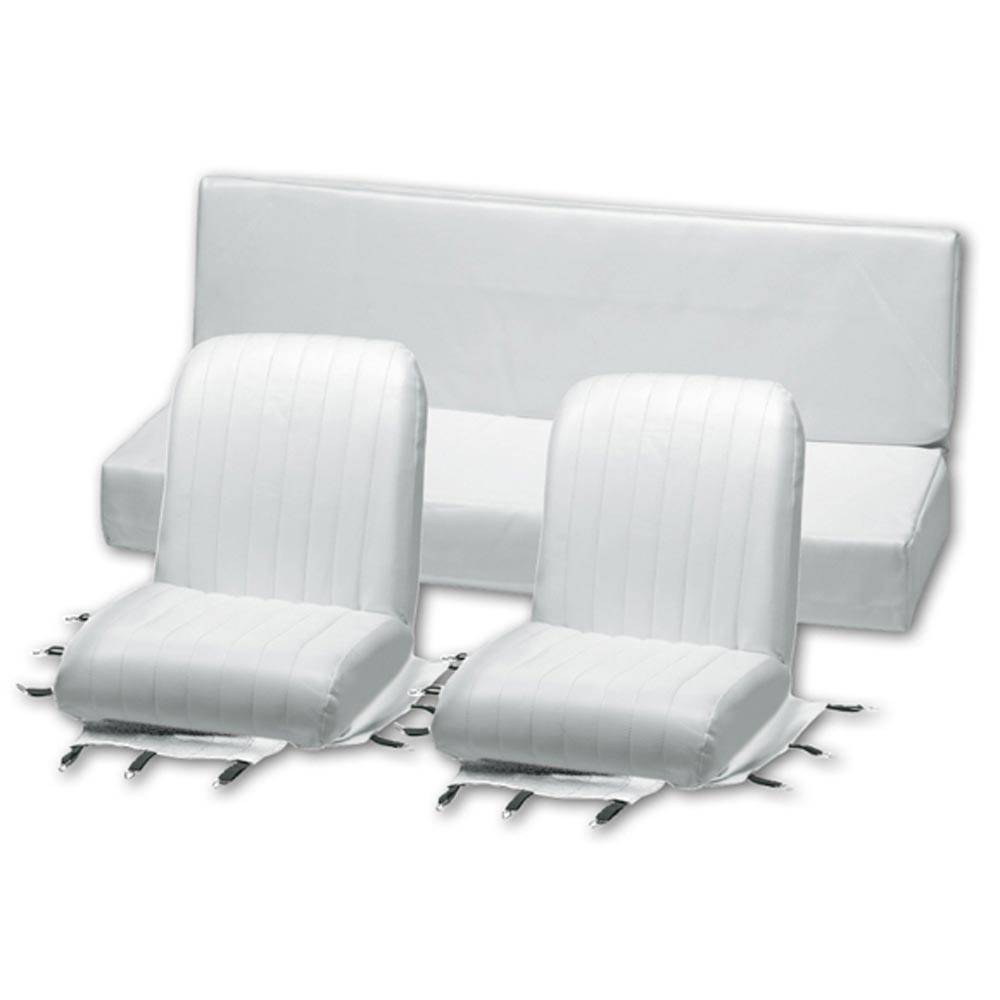 3 tapizados para asientos de Méhari - blanco