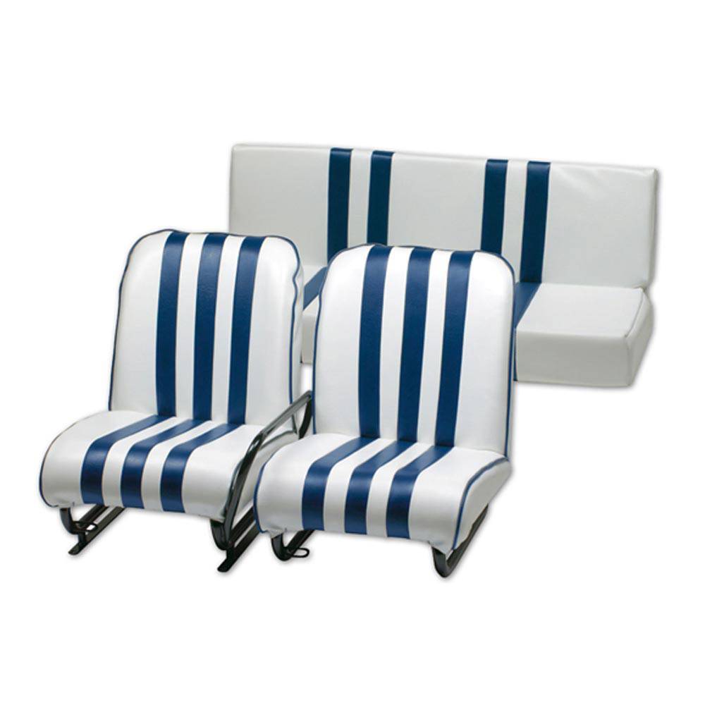 Méhari seat set – blue and white