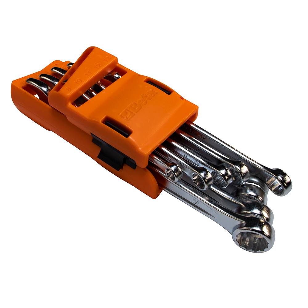 Set of 9 combination spanners with compact holder - Beta