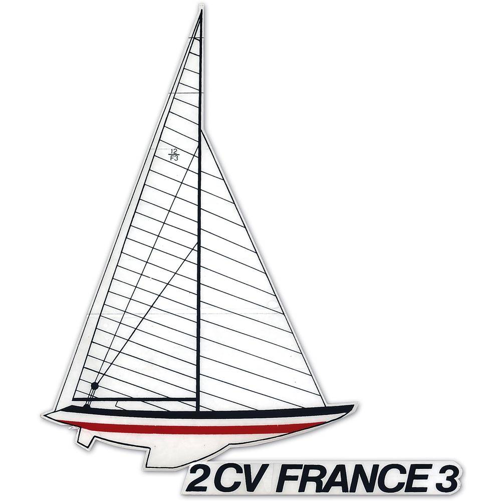 Adhésif bateau 2cv France 3