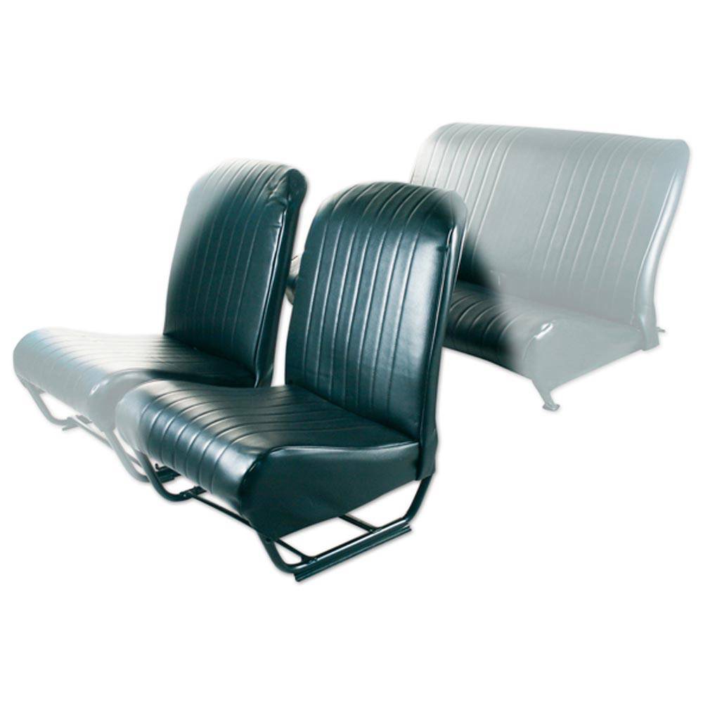 Front left squared inner corner seat cover with sides – black skai