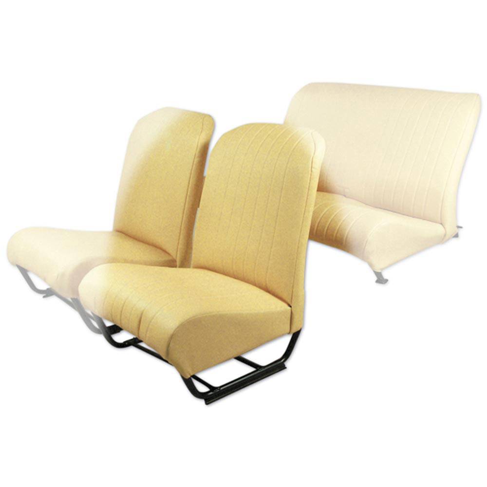 Front left squared inner corner seat cover with sides – yellow skai