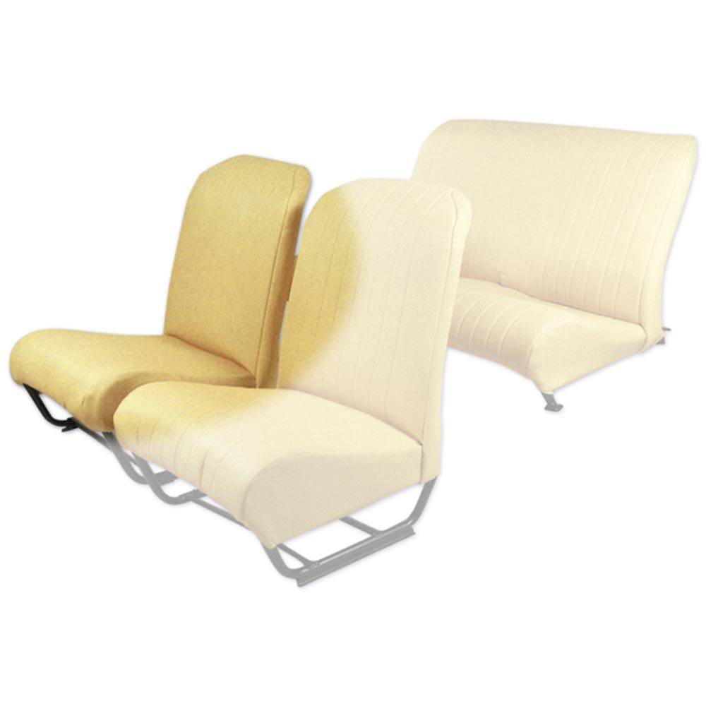 Front right squared inner corner seat cover with sides – yellow skai