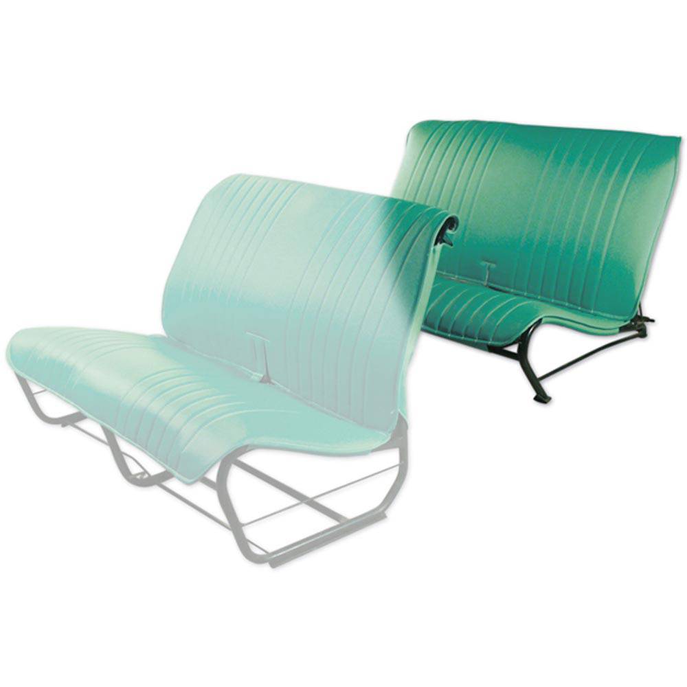 2cv/Dyane rear bench seat cover without sides – lagoon green skai