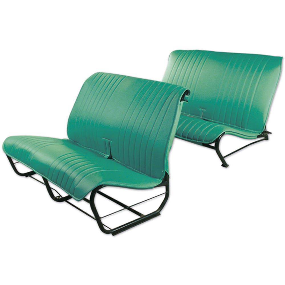 2cv/Dyane upholstery set without sides – lagoon green skai