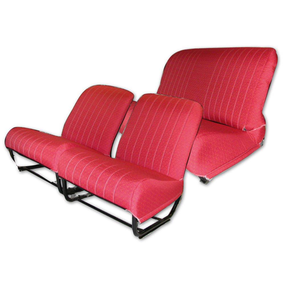 Conjunto tapizado asientos 2cv con faldón (2 dl+1trasero) - tejido jac