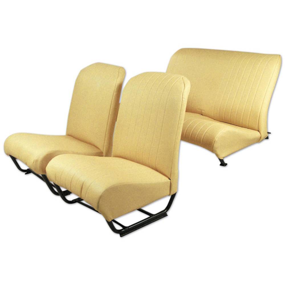 2cv/Dyane squared inner corner upholstery set with sides – yellow skai
