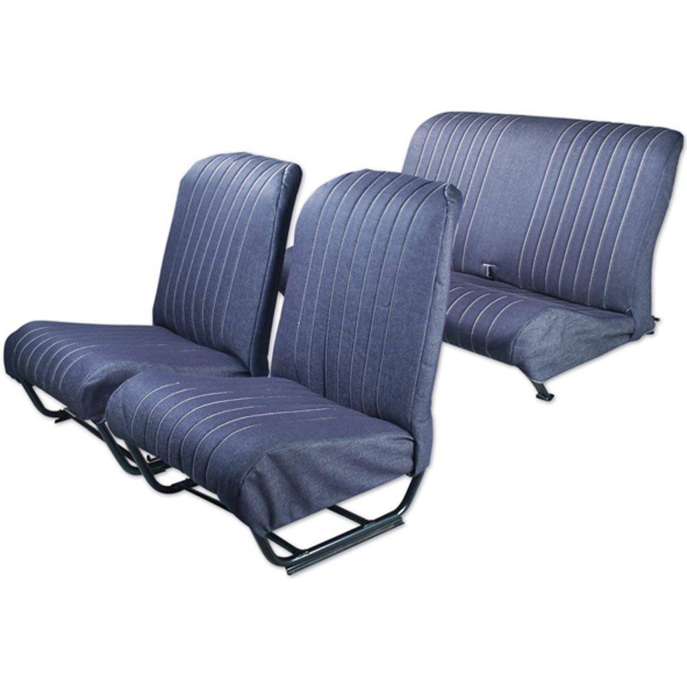 2cv/Dyane squared inner corner upholstery set with sides – denim