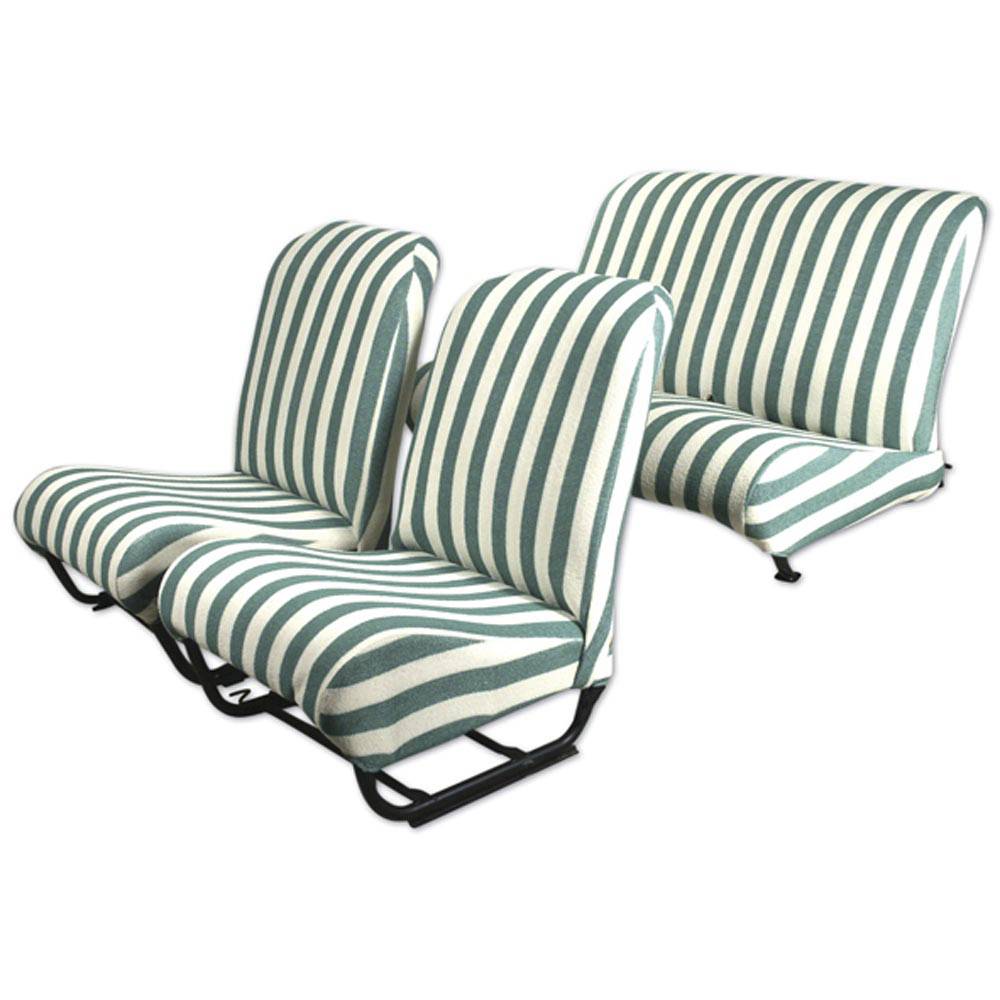 Squared inner corner upholstery set with sides (foam) – green / white